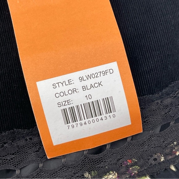 Vintage d. Jeans Mixed Fabric Floral Tiered Maxi Skirt Size 14 Boho Y2K New - Picture 12 of 14